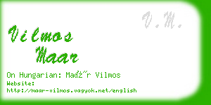 vilmos maar business card